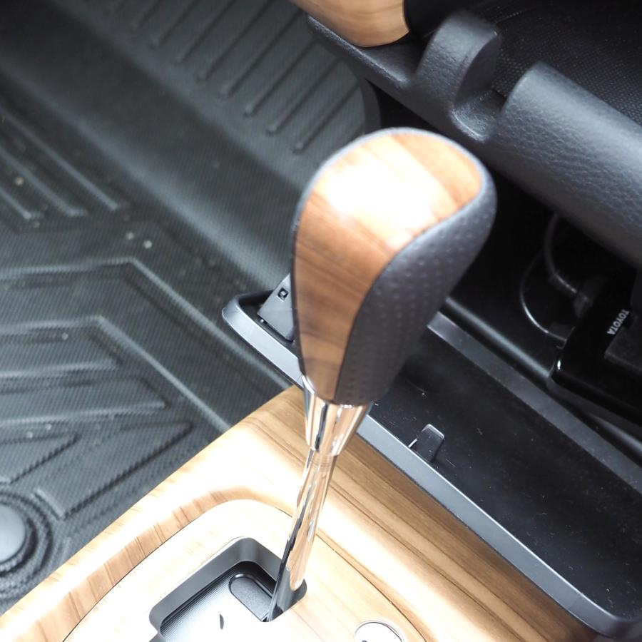 トヨタ 汎用 シフトノブ ゲート式 AT車 シャフト径8mm 茶木目 黄