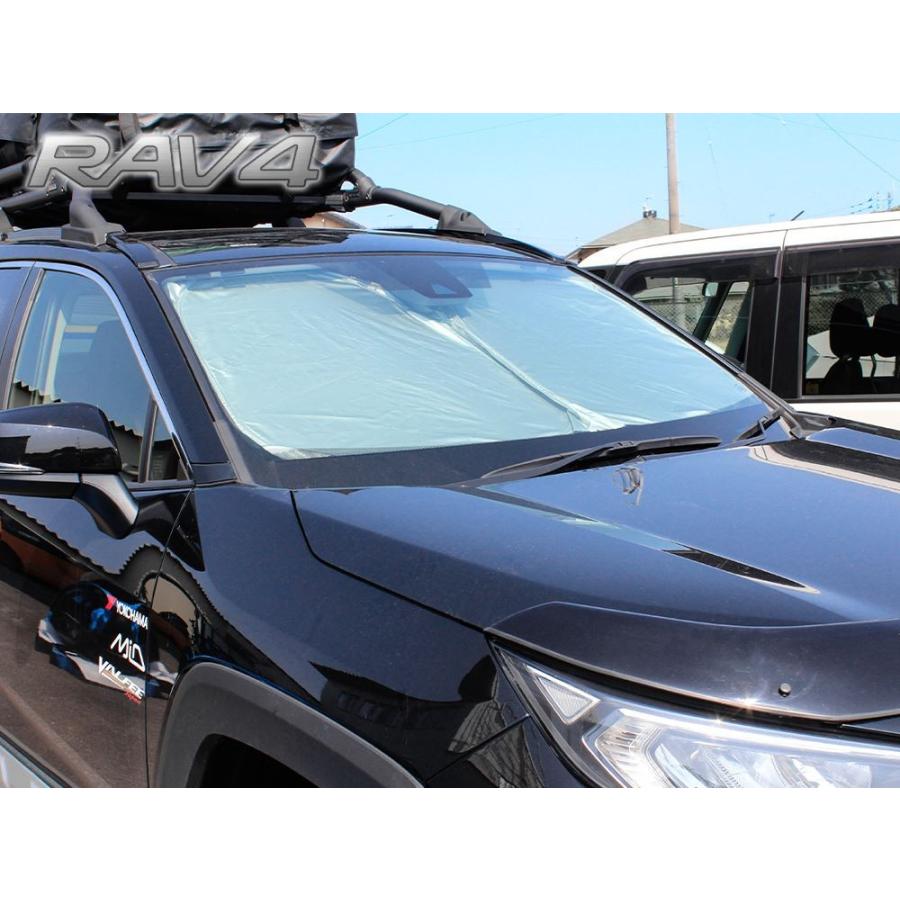 新型 RAV4 50系 サンシェード フロント用 ワンタッチ