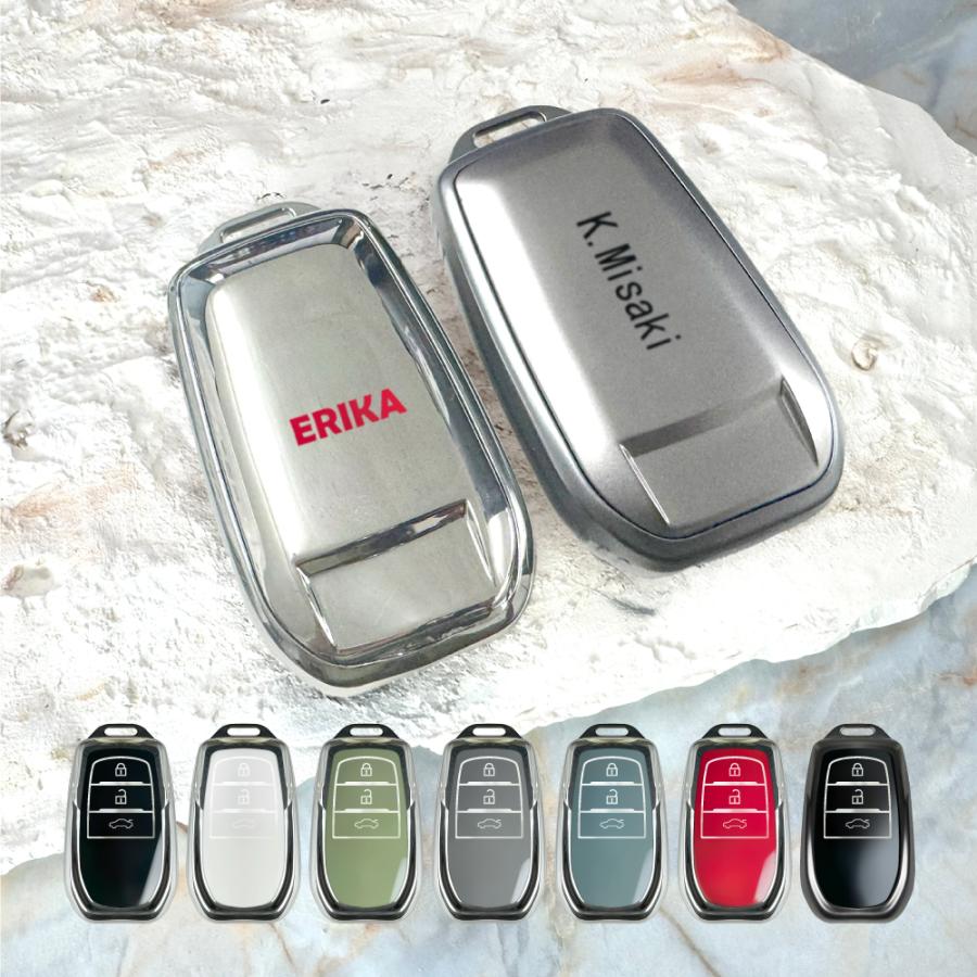 トヨタ 名入れ スマートキーケース スマートキーカバー TPU素材 片面