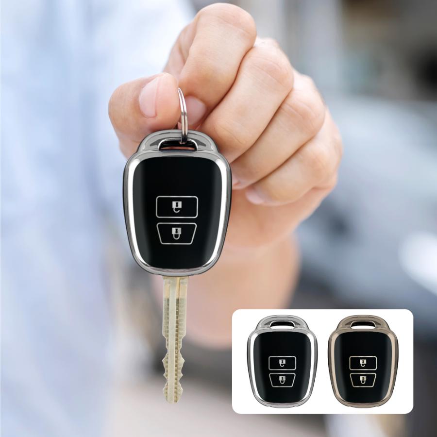 トヨタ ワイヤレスリモコン キー キーケース キーカバー TPU素材