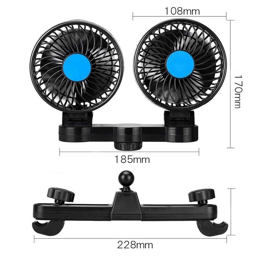 車用 扇風機 後部座席 ヘッドレスト取付 12v 24v シガー サーキュレーター 静音 360 安い 車載 車中泊グッズ 夏 カー用品 便利グッズ Twinfan Head 0 Nexus Japan ネクサスジャパン 通販 Yahoo ショッピング