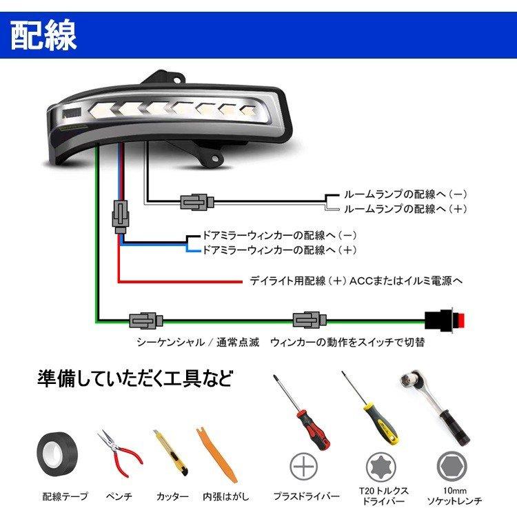 スズキ マツダ シーケンシャル ウインカー ウィンカー ドアミラー