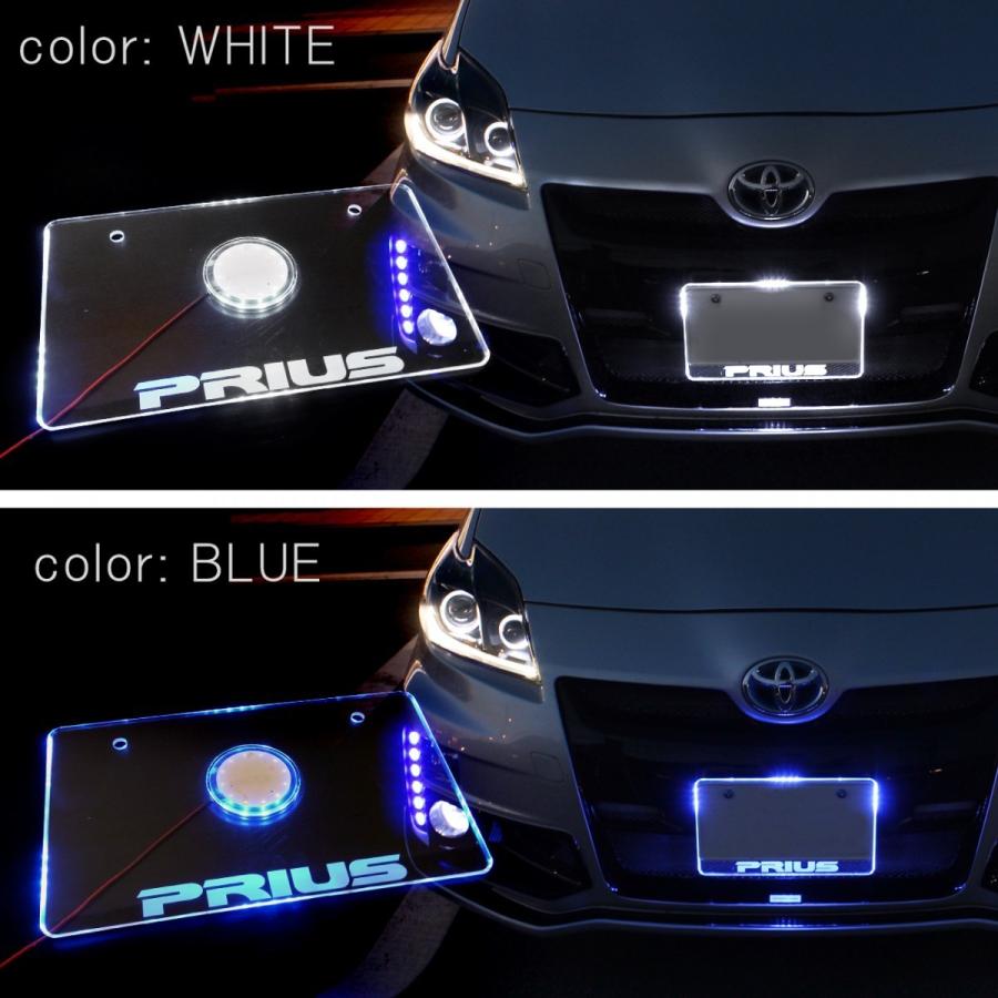 プリウス 50系 Led アクリルナンバープレート ナンバーフレーム Priusロゴ入 ホワイト ブルー Va 5 Prius 50 Nexus Japan ネクサスジャパン 通販 Yahoo ショッピング