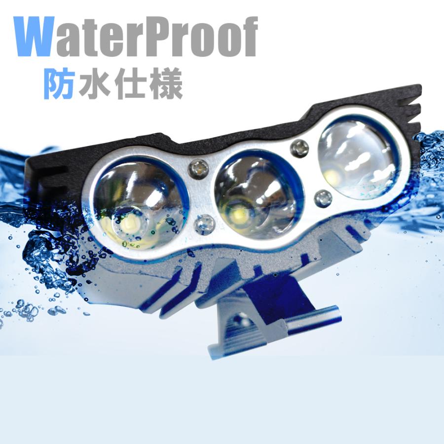 LED ワークライト ワークランプ 作業灯 3LED フクロウ型 防水 ストロボ