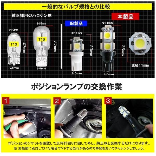 T10 T16 ポジションランプ LED 9灯 次世代改良版 超 拡散型 2個セット ホワイト ブルー |  | 03