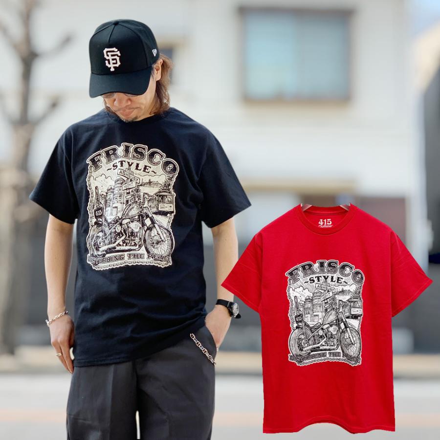 SALE セール 全2色 415CLOTHING Tシャツ FRISCO STYLE SS TEE レッド