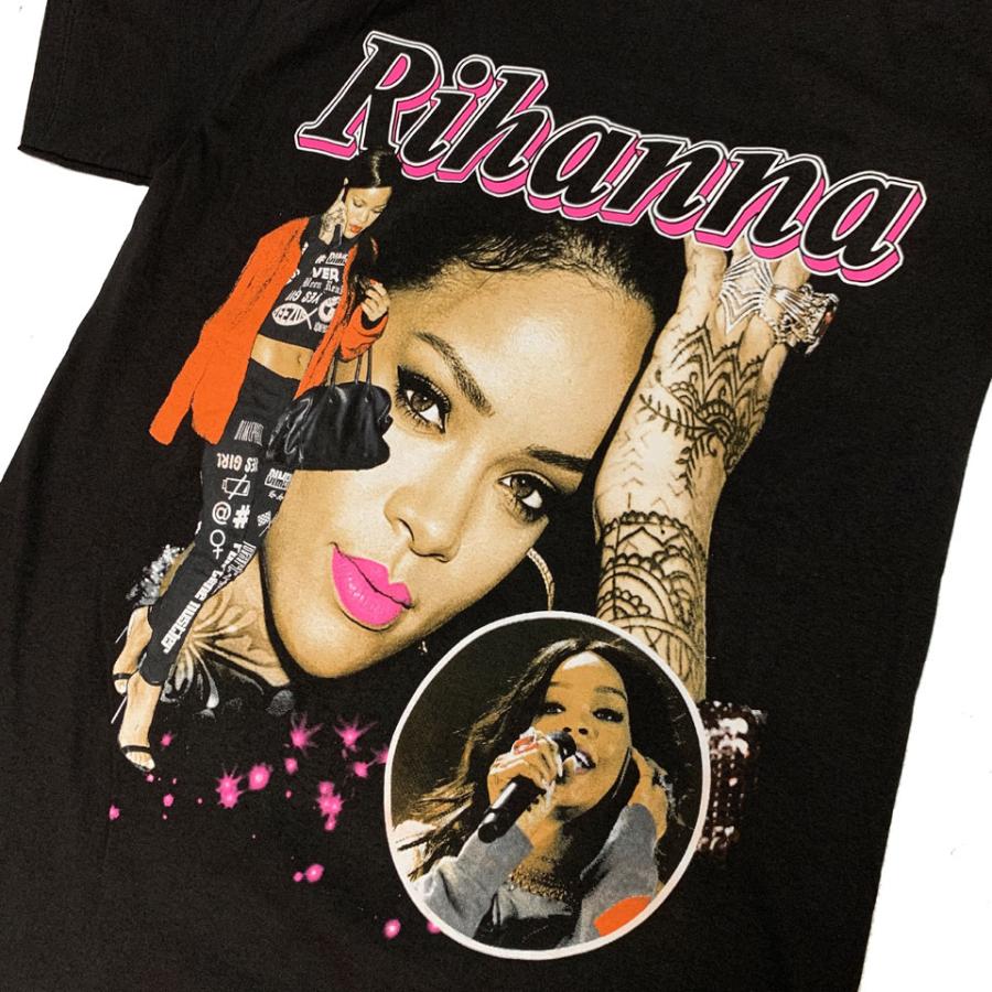 リアーナ RIHANNA S/S Tee ラップTシャツ アーティストTシャツ オフィシャル ブラック 黒 BLACK｜mr-vibes｜03