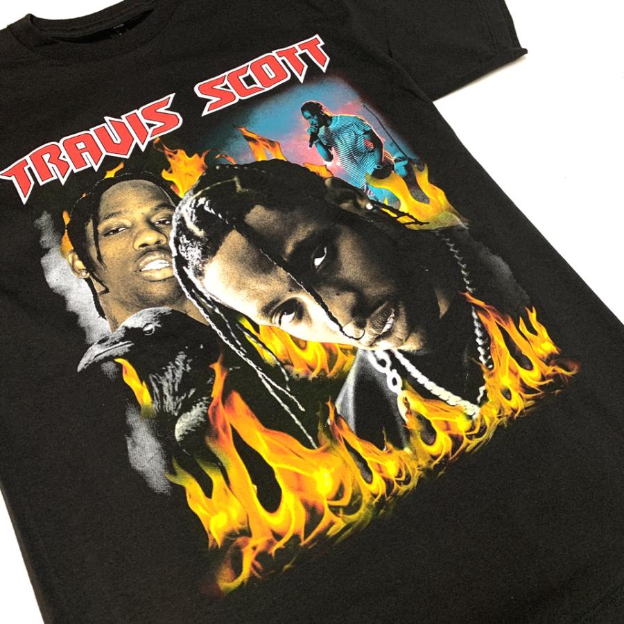 トラヴィススコット TRAVIS SCOTT FLAME S/S Tee ラップTシャツ