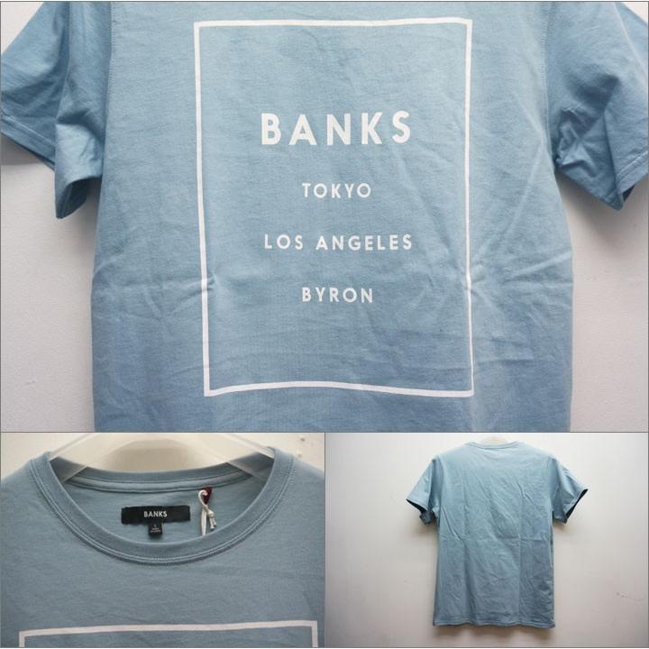 BANKS バンクス Tシャツ LABEL Tee GLACIER BLUE ブルー 青 水色 : Mr