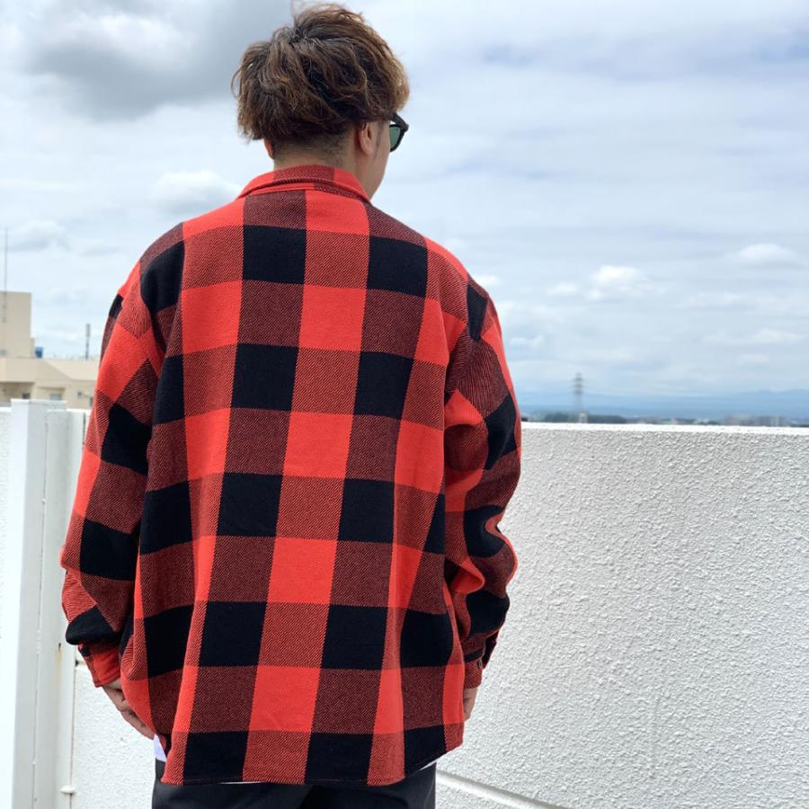 70s BIG MAC ブロックチェック ネルシャツ L レッド 長袖シャツ 70s BIG MAC Check Flannel L/S Shirt 赤 XL ビッグマック 長袖