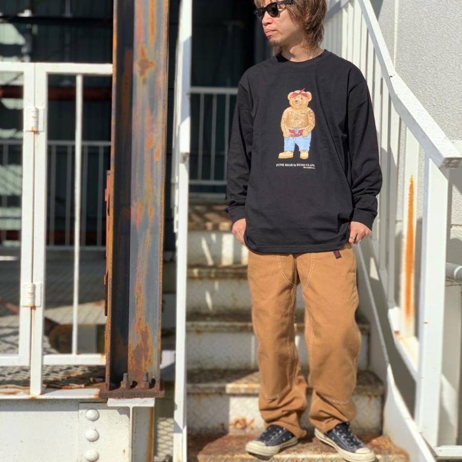 全2色 ブッシュクラン BUSH CLAN ロンT Tシャツ FUNK BEAR 2PAC BEAR L