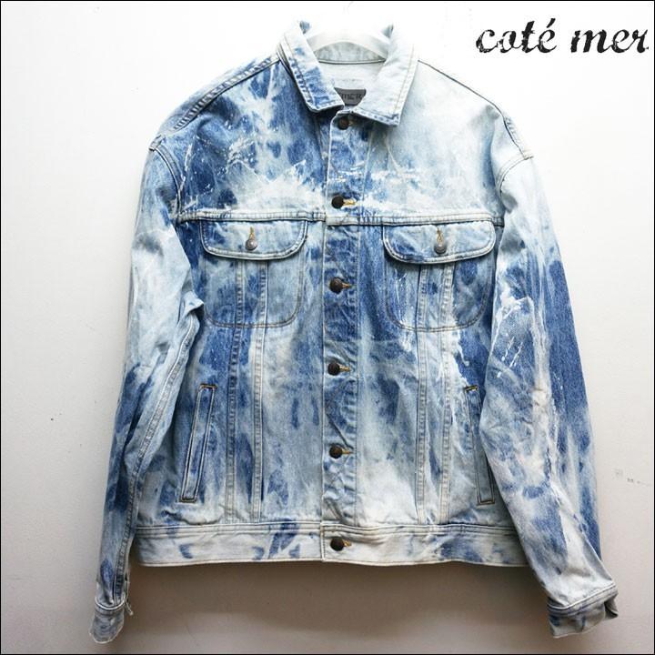 コートメール COTEMER COTE MER デニムジャケット REMAKE DENIM JACKET -DOUBLE BLEACH- #21  ブリーチ Gジャン ビッグシルエット ブルー