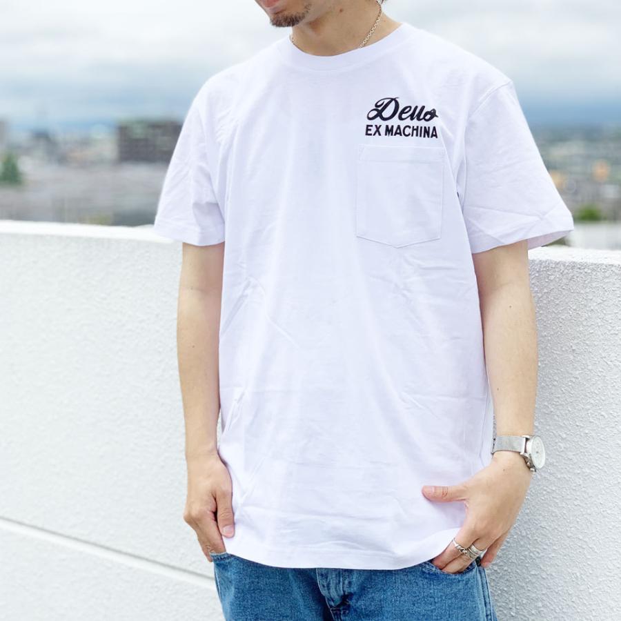 デウスエクスマキナ DEUS EX MACHINA Tシャツ 半袖 VENICE ADDRESS S/S Tee 定番ロゴ DMS41065C ホワイト 白 WHITE ブラック 黒 BLACK｜mr-vibes