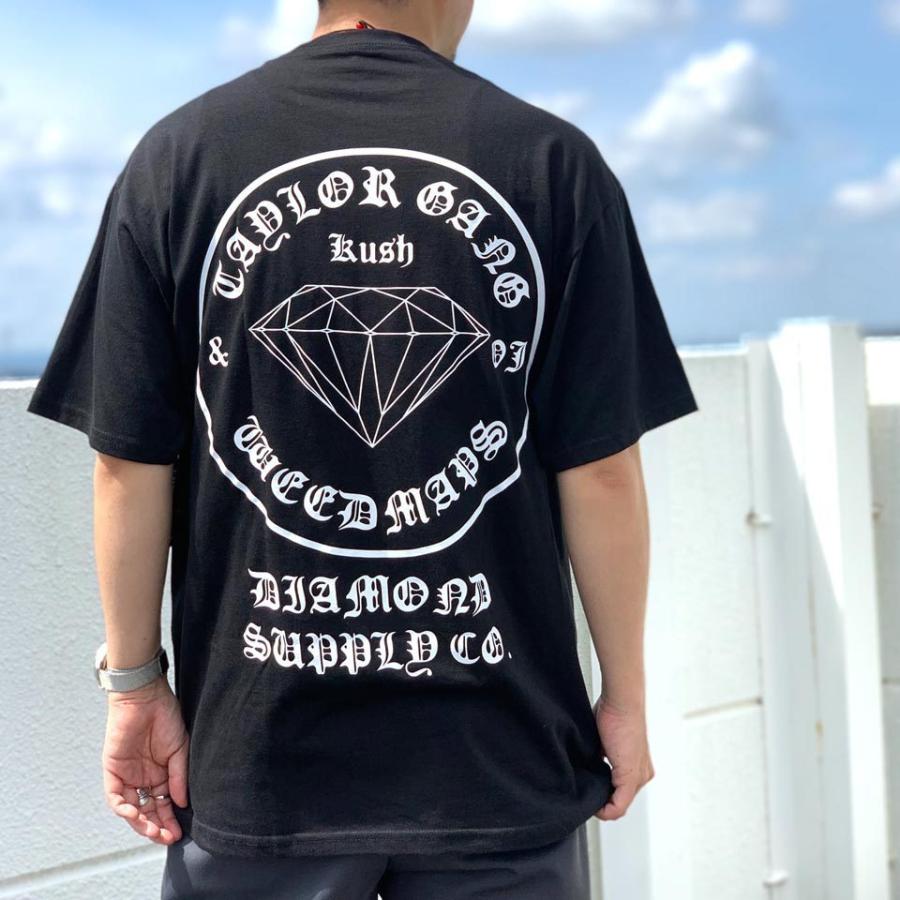 全2色 ダイアモンドサプライ DIAMOND SUPPLY Co. Tシャツ TAYLOR GANG OG SEAL S/S Tee 半袖 ウィズカリファ WIZ KHALIFA コラボ ブラック ロイヤルブルー｜mr-vibes