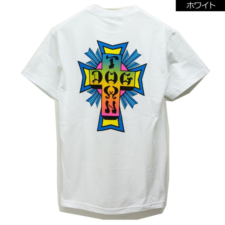 DOGTOWN 全2色 ドッグタウン DOG TOWN Tシャツ CROSS LOGO NEON
