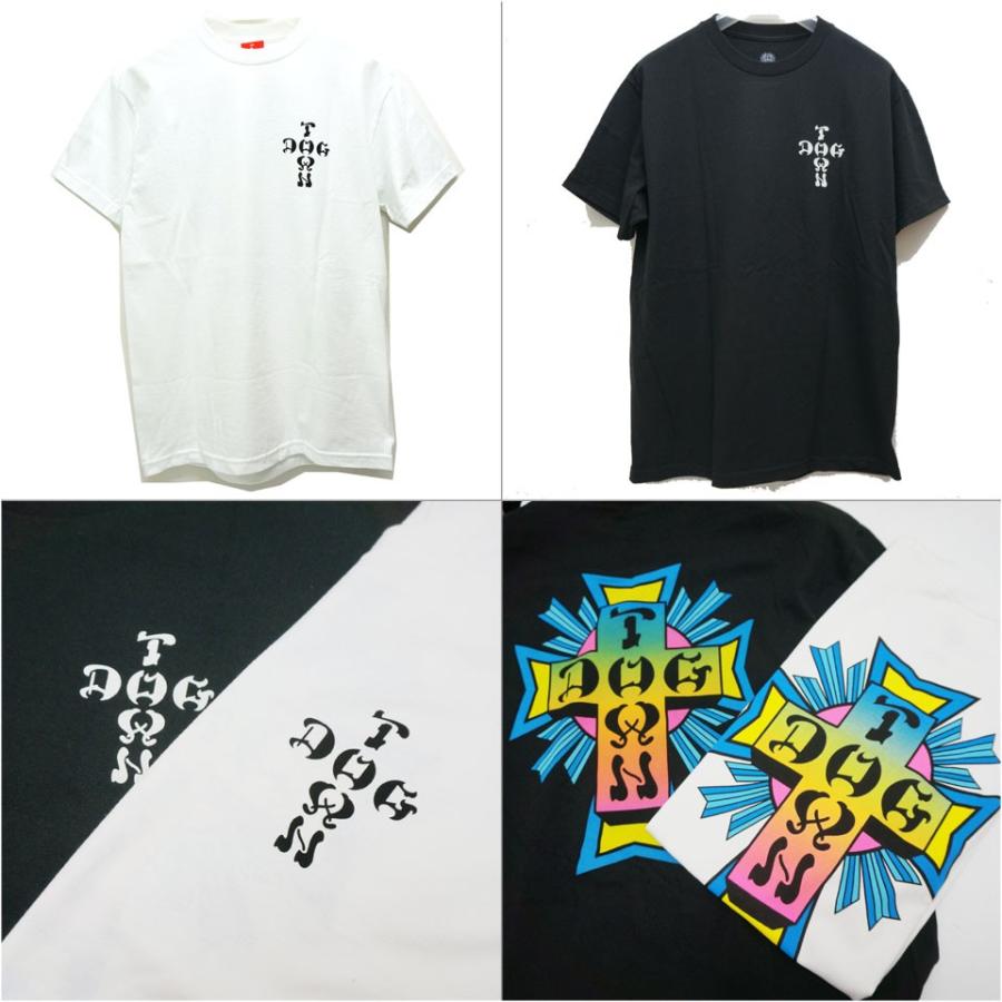 DOGTOWN 全2色 ドッグタウン DOG TOWN Tシャツ CROSS LOGO NEON