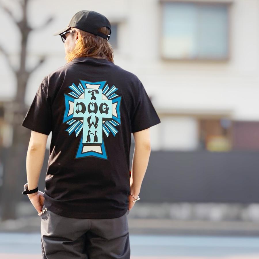 DOGTOWN（ドッグタウン） 全2色 DOG TOWN Tシャツ CROSS LOGO COLOR S