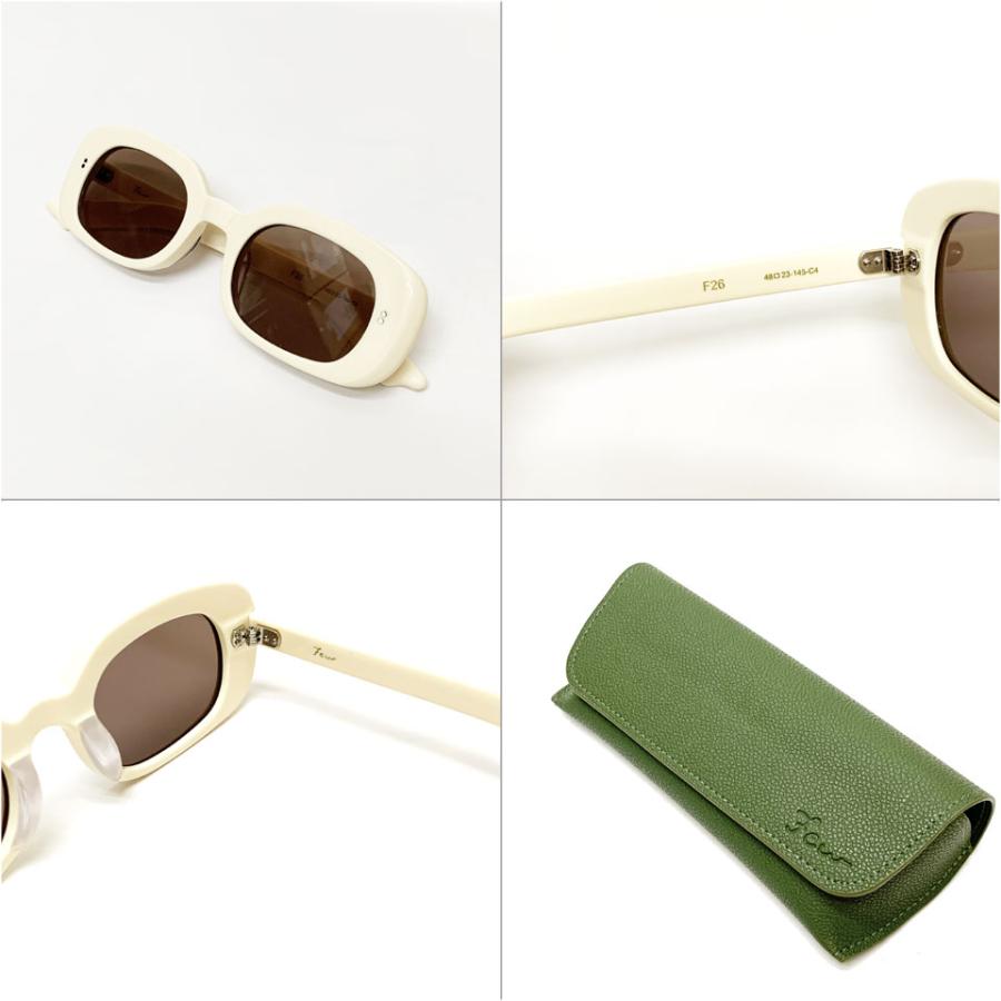 Few by NEW. ヒュー サングラス F26 C-4 スクエア ベージュ BEIGE : Mr  