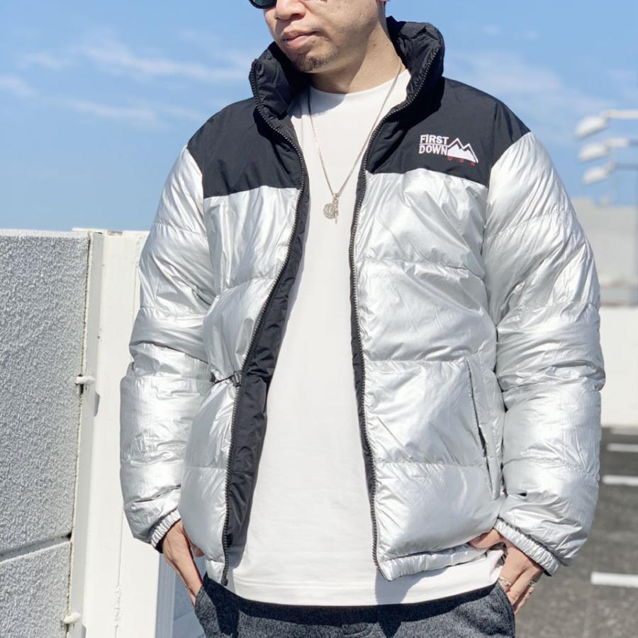 ファーストダウン FIRST DOWN リバーシブルダウンジャケット REVERSIBLE DOWN JACKET ブラック/シルバー 黒 銀  BLACK F84500C : firstdown2002bs : Mr-vibes - 通販 - Yahoo!ショッピング