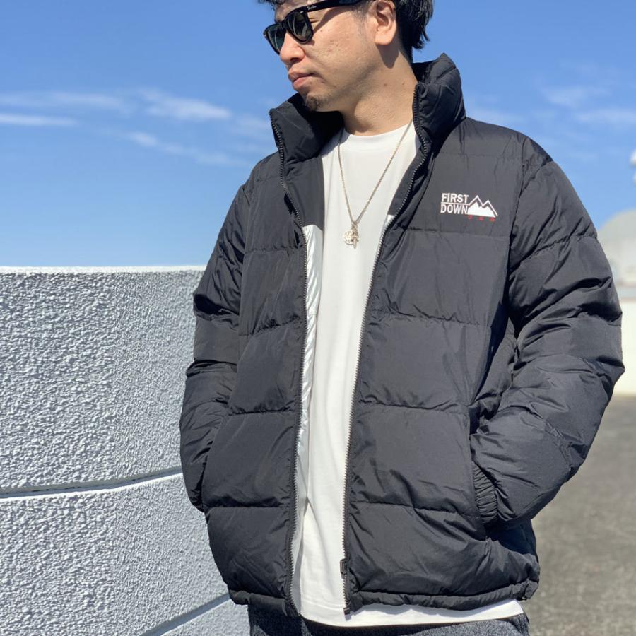 ファーストダウン FIRST DOWN リバーシブルダウンジャケット REVERSIBLE DOWN JACKET ブラック/シルバー 黒 銀  BLACK F84500C :firstdown2002bs:Mr-vibes 通販 