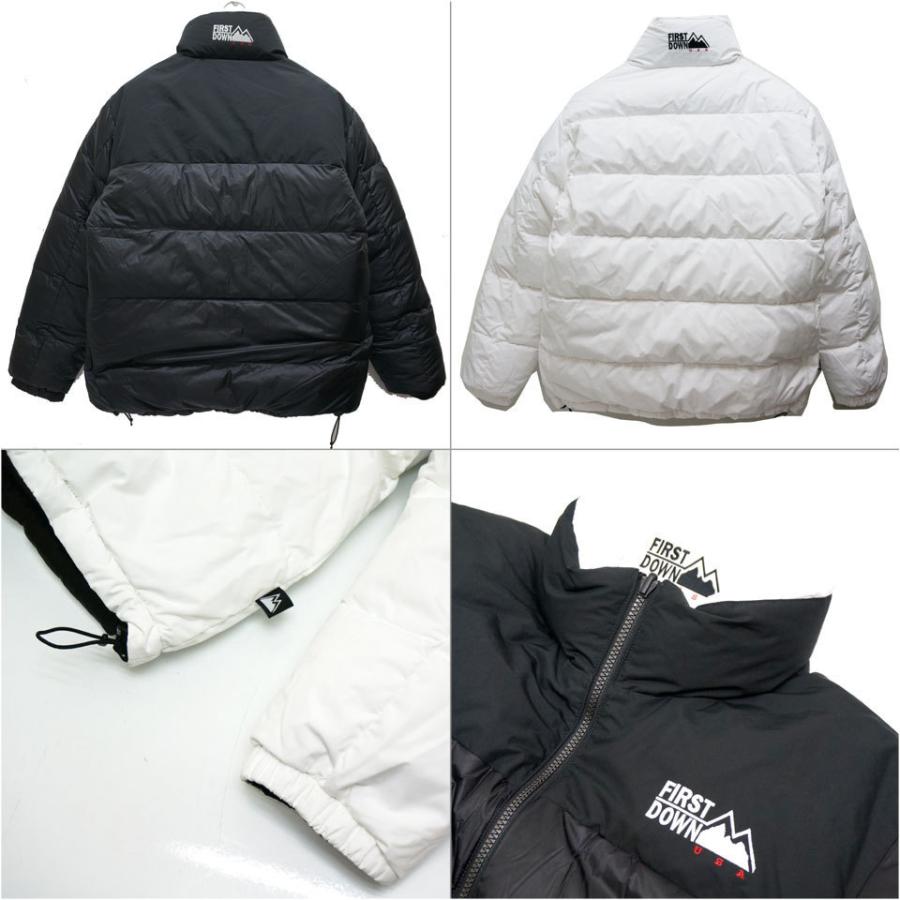 ファーストダウン FIRST DOWN リバーシブルダウンジャケット REVERSIBLE DOWN JACKET ブラック/ホワイト 黒 白  BLACK F84500C