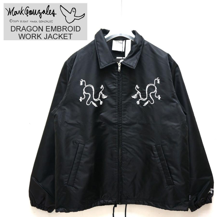 マークゴンザレス MARK GONZALES ワークジャケット DRAGON WORK JACKET ブラック 黒 BLACK｜mr-vibes