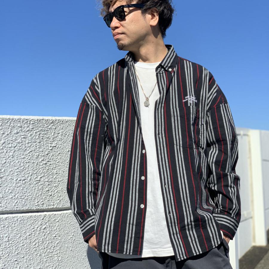 Mark Gonzales（マークゴンザレス） 長袖シャツ STRIPE BIG SHIRT
