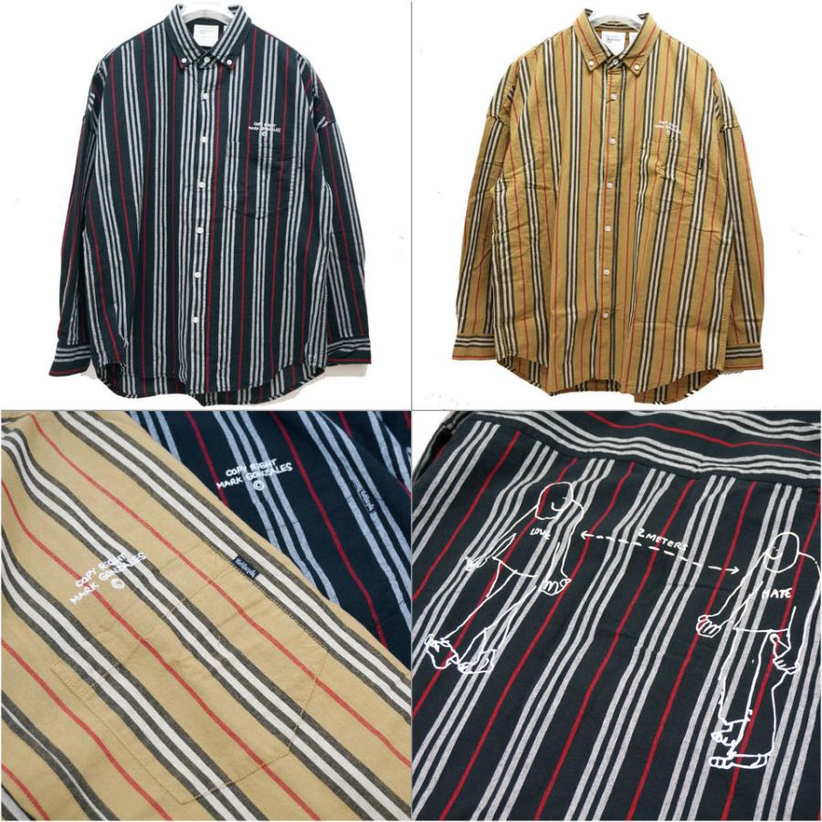 Mark Gonzales（マークゴンザレス） 長袖シャツ STRIPE BIG SHIRT