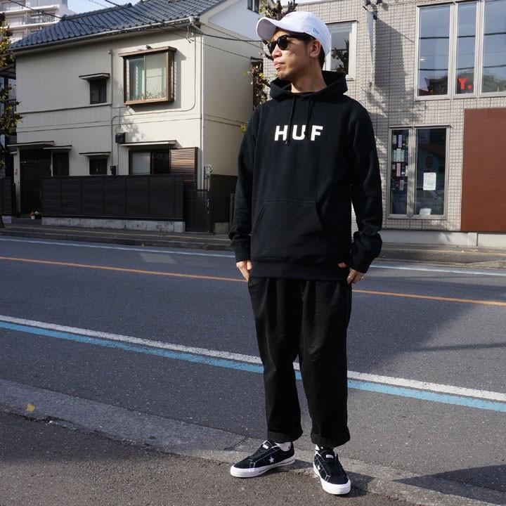 SALE セール HUF ハフ パーカー ORIGINAL LOGO HOOD フーディー ブラック 黒 BLACK 定番