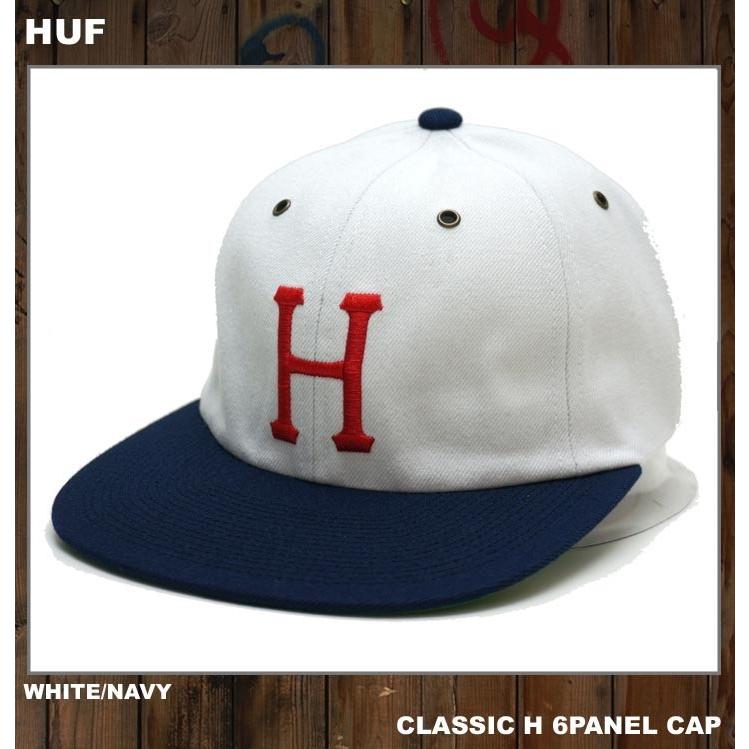 HUF ハフ 6パネルキャップ CLASSIC H 6PANEL CAP ホワイト 白