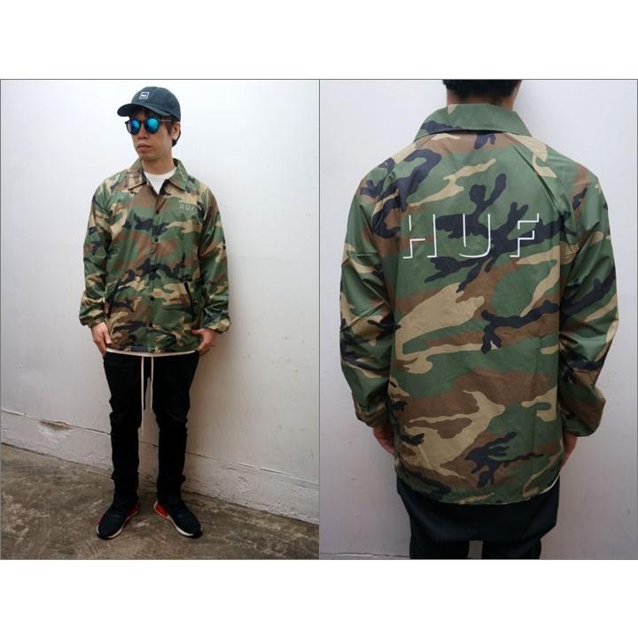 HUF ハフ コーチジャケット SHADOW COACH JACKET ウッドランドカモ WOODLAND CAMO 迷彩