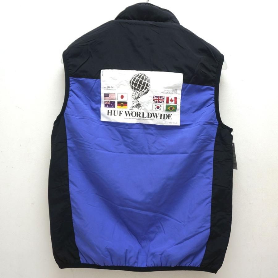HUF ハフ リバーシブルベスト BOROUGH REVERSIBLE VEST ブラック