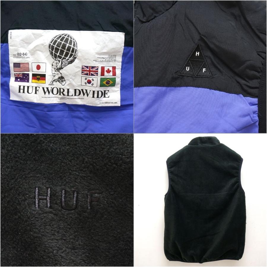 HUF（ハフ） リバーシブルベスト BOROUGH REVERSIBLE VEST ブラック
