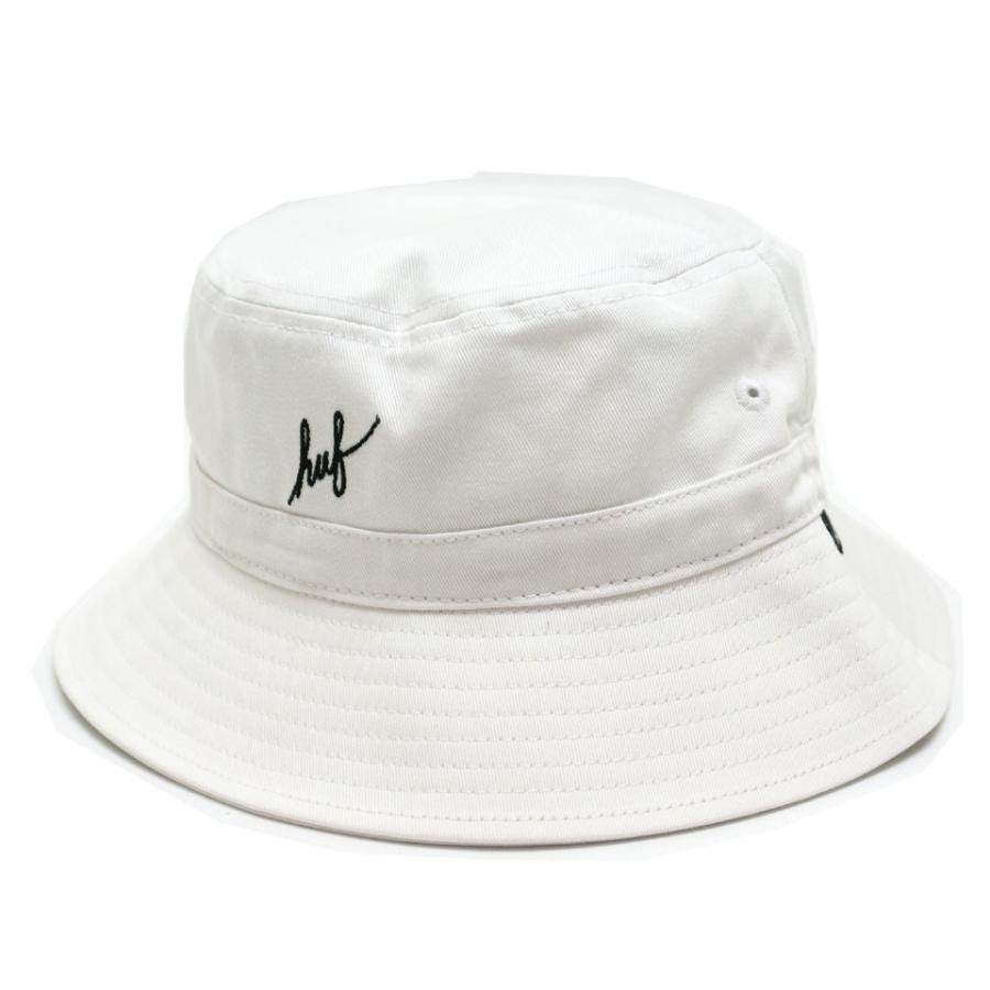 ハフ HUF バケットハット SCRIPT LOGO BUCKET HAT ハット 帽子 スクリプトロゴ ホワイト WHITE 白