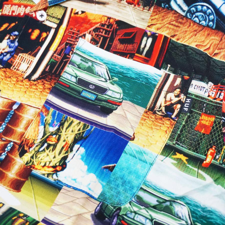 HUF（ハフ） 半袖シャツ アロハシャツ × STREET FIGHTER STAGES S/S