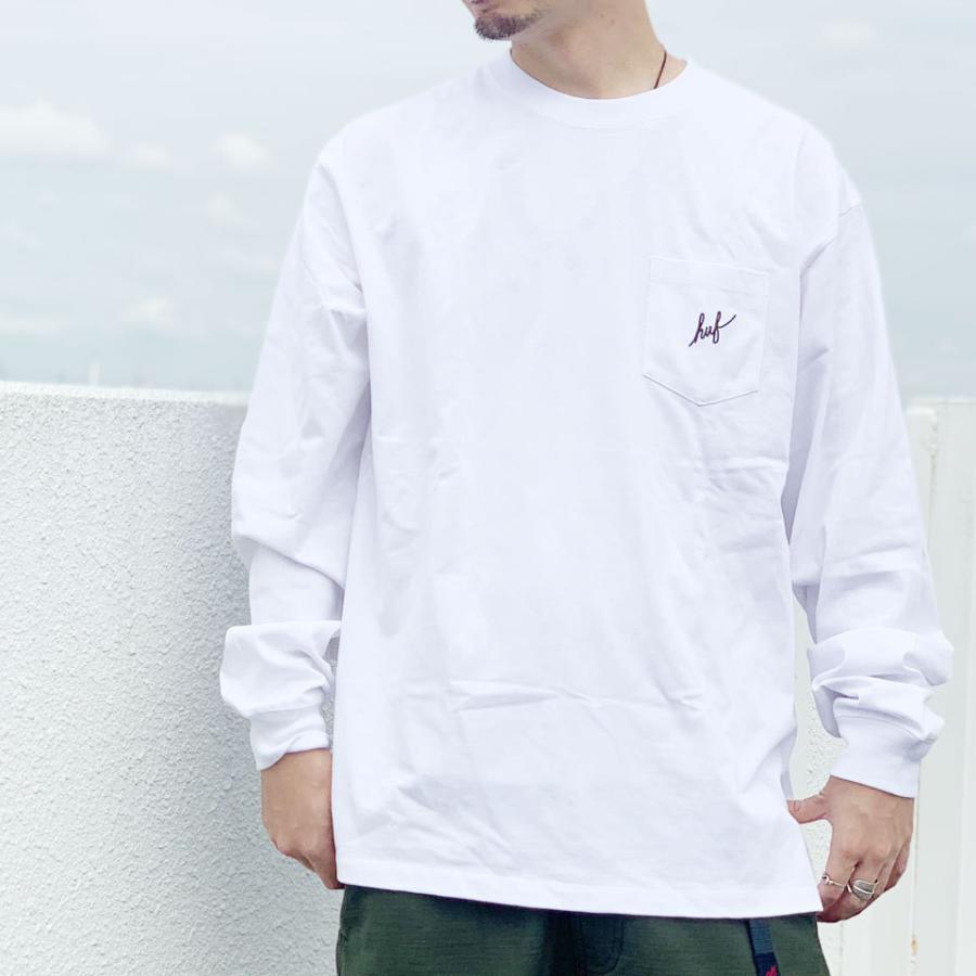 HUF（ハフ） 全2色 ロンT Tシャツ SCRIPT POCKET L/S TEE スクリプト 