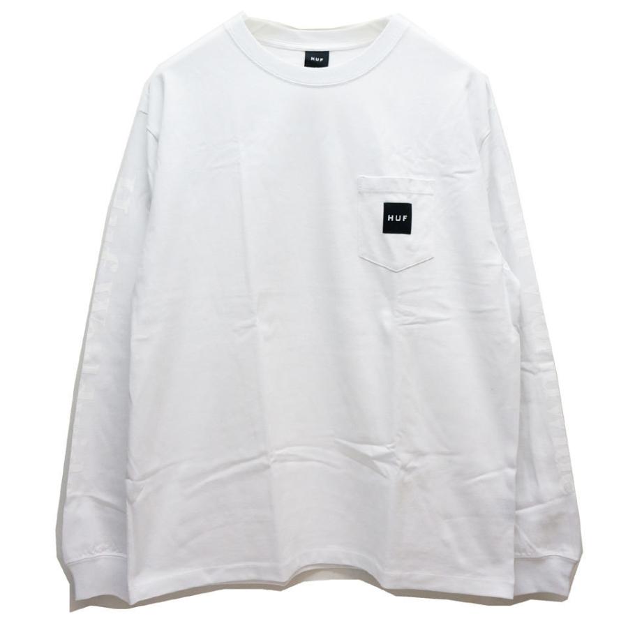 HUF（ハフ） 全2色 ロンT Tシャツ BOX LOGO POCKET L/S TEE ボックス 