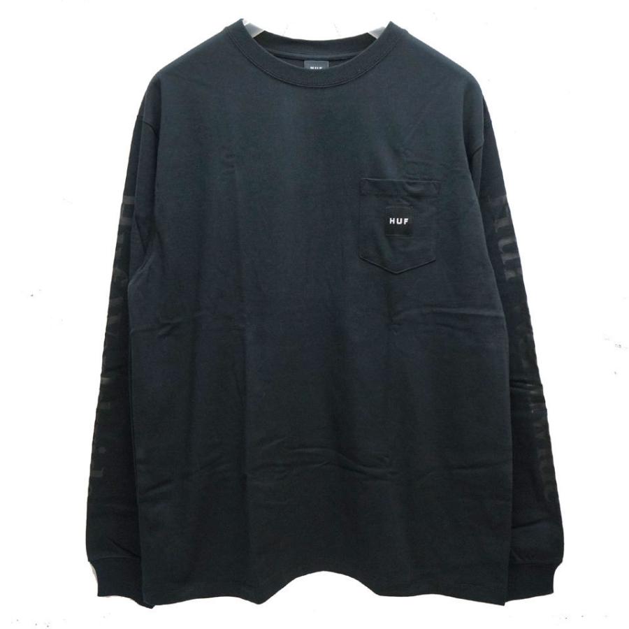 HUF（ハフ） 全2色 ロンT Tシャツ BOX LOGO POCKET L/S TEE ボックス