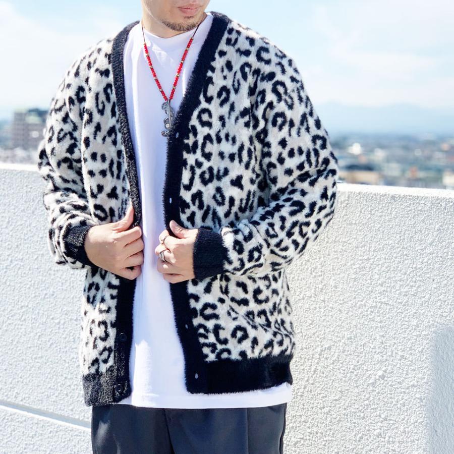 ハフ HUF カーディガン SNOW LEOPARD CARDIGAN モヘアカーディガン ヒョウ柄 ホワイト 白 WHITE  :huf2131:Mr-vibes - 通販 - Yahoo!ショッピング