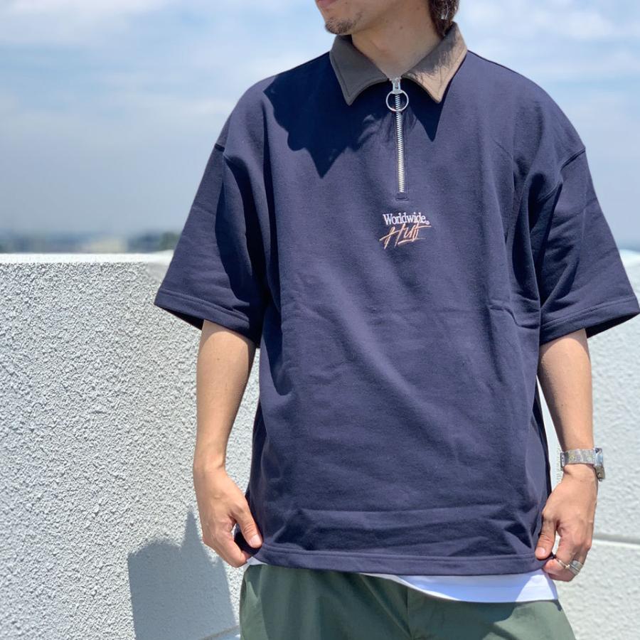 HUF 全3色 ハフ ハーフジップポロシャツ OS ZIP POLO 半袖 HUF 全3色 ハフ ハーフジップポロシャツ OS ZIP POLO 半袖
