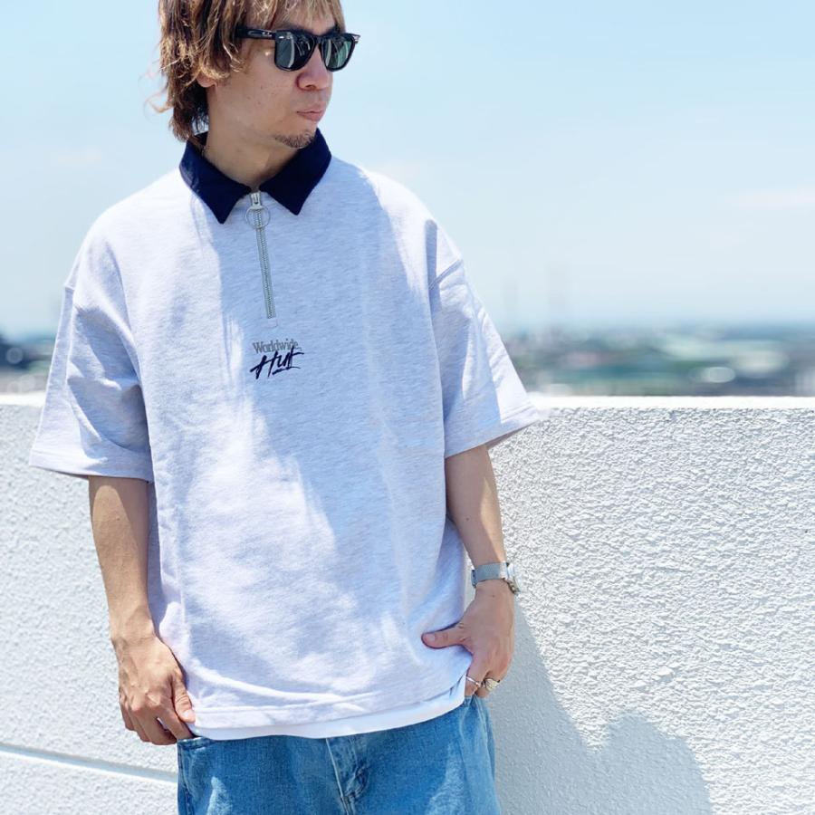 HUF 全3色 ハフ ハーフジップポロシャツ OS ZIP POLO 半袖 HUF 全3色 ハフ ハーフジップポロシャツ OS ZIP POLO 半袖