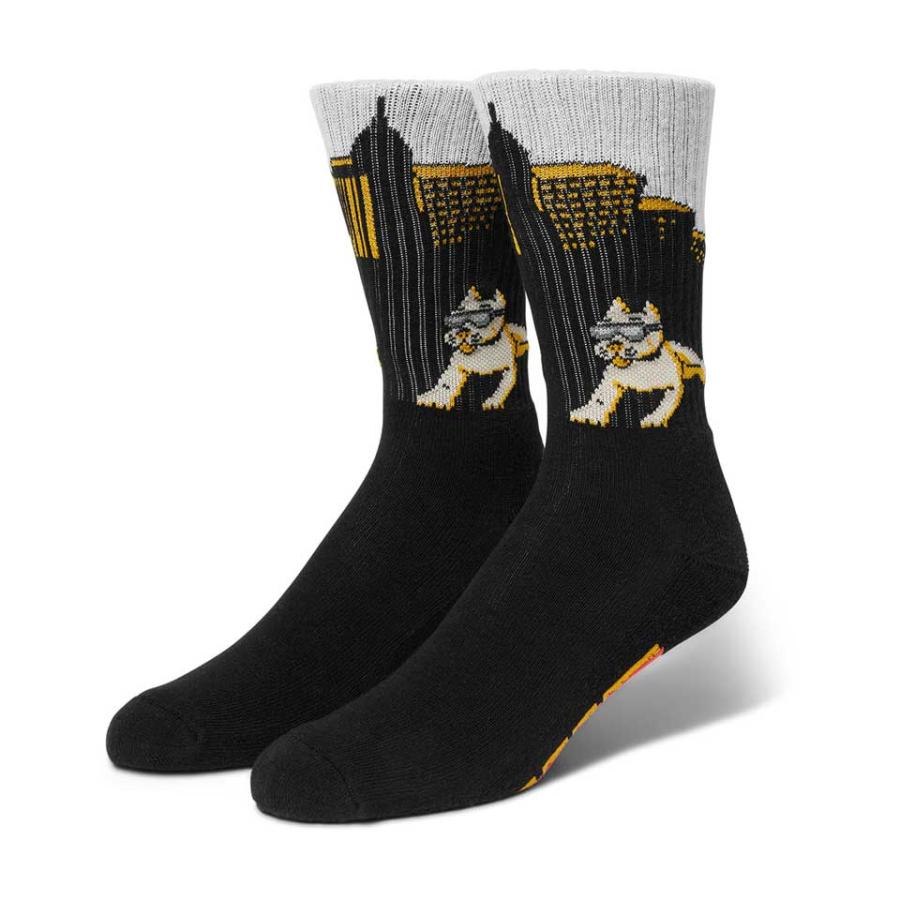 ハフ HUF 靴下 ソックス BLAZING JAM CREW SOCKS ブラック 黒 BLACK huf2316Mrvibes 通販 Yahoo!ショッピング