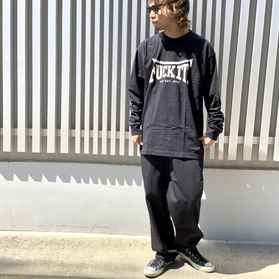 HUF（ハフ） 全2色 ロンT Tシャツ THROWING HANDS LS TEE ホワイト 白