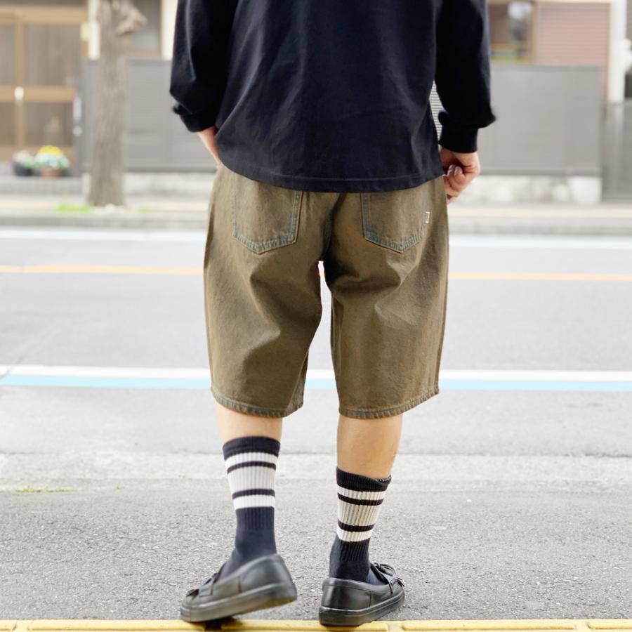 huf ブラックデニム ショートパンツ HUF パンツ CLASSIC H DOUBLE KNEE DENIM SHORT メンズ