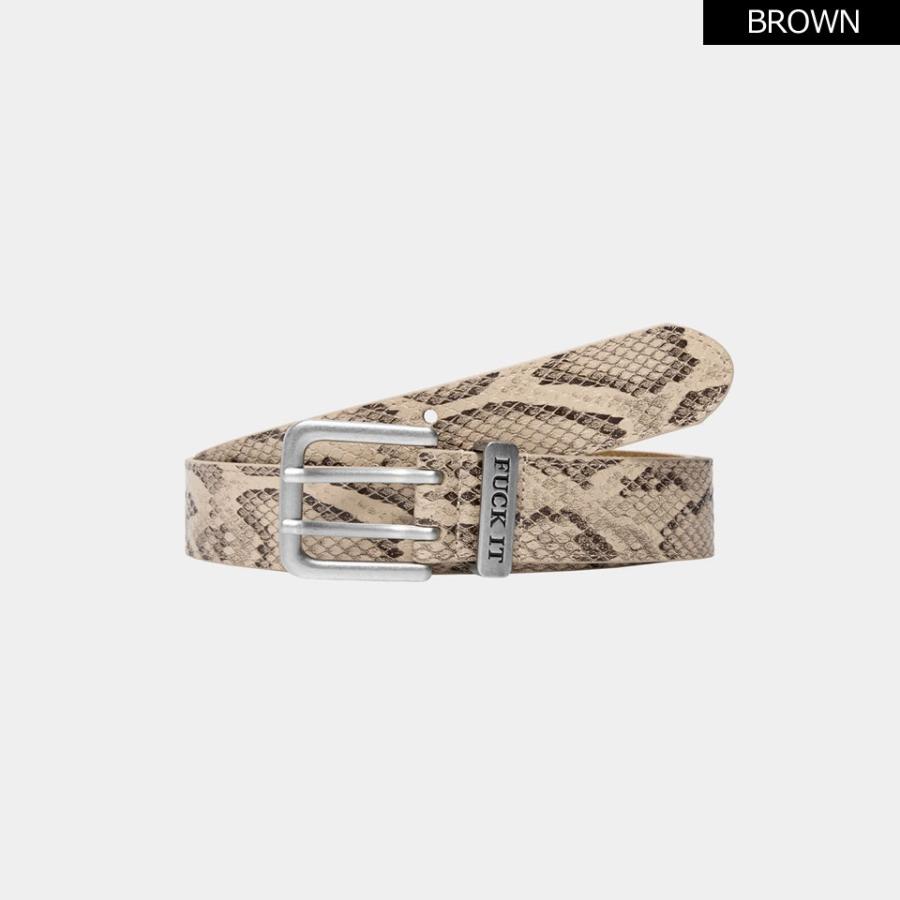 HUF（ハフ） サイフ FUCK IT SNAKESKIN WALLET ヘビ革 財布 ブラウン