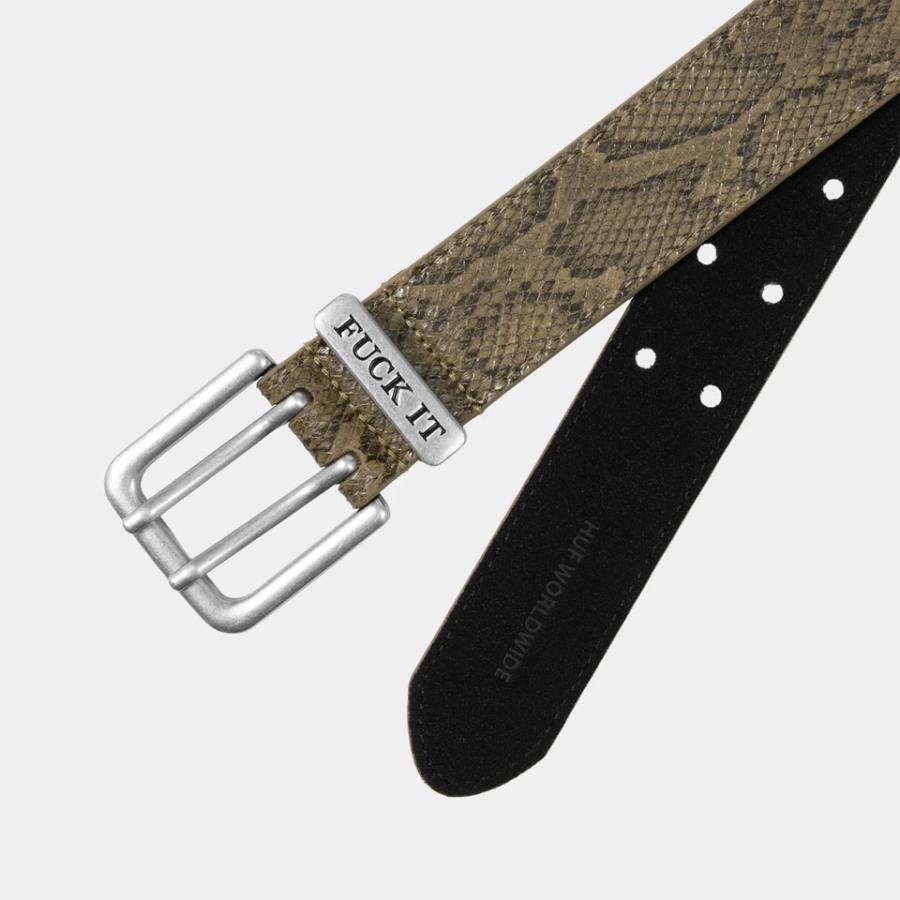 HUF（ハフ） サイフ FUCK IT SNAKESKIN WALLET ヘビ革 財布 ブラウン