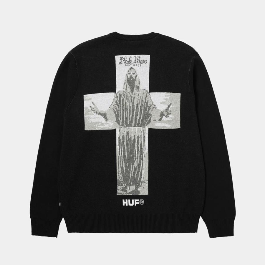 HUF（ハフ） セーター ニット BLACK MOSES KNIT SWEATER stax ISAAC