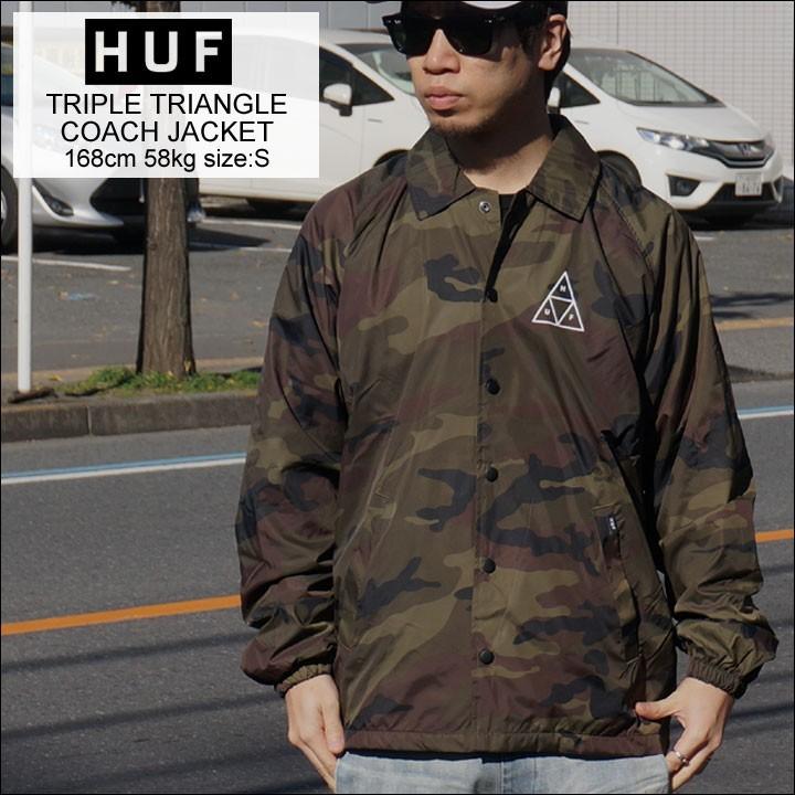 HUF（ハフ） コーチジャケット TRIPLE TRIANGLE COACH JACKET カモ