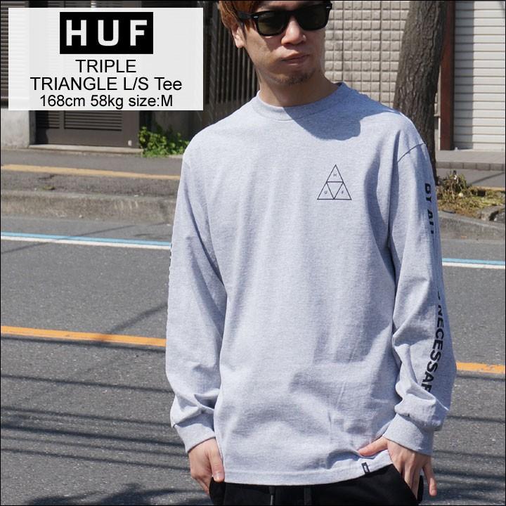 HUF ハフ ロンT TRIPLE TRIANGLE L/S Tee Tシャツ 長袖 グレー HUF ハフ ロンT TRIPLE TRIANGLE L/S Tee Tシャツ 長袖 グレー