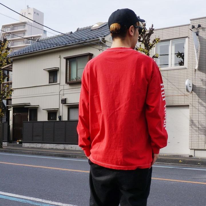 HUF（ハフ） ロンT DOMESTIC L/S Tee Tシャツ 長袖 レッド 赤 RED 定番